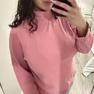 karen scott pink turtleneck top